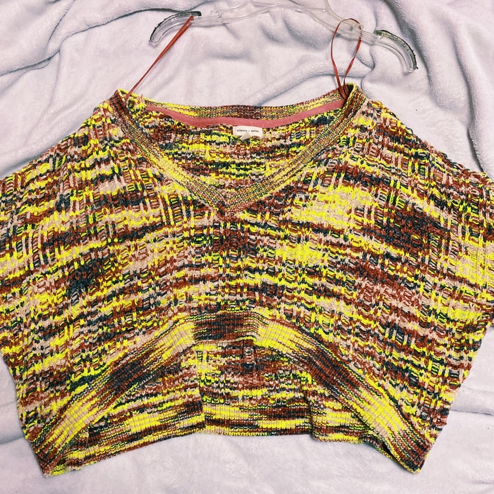 Neon cropped sweater / Urban Outfitters